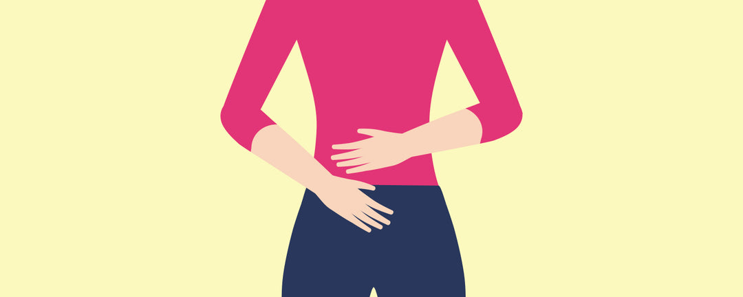 graphic of stomach being held